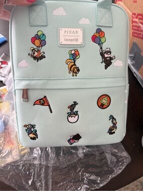 Loungefly Pixar Up Mint Green Embroidered Mini Backpack